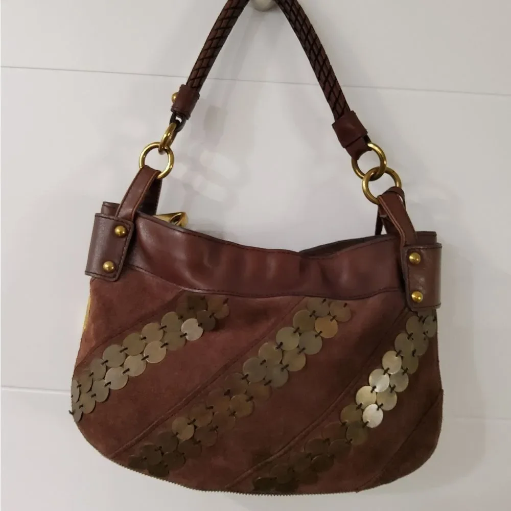 Fossil Fifty Four Whitney Suede Hobo Bag